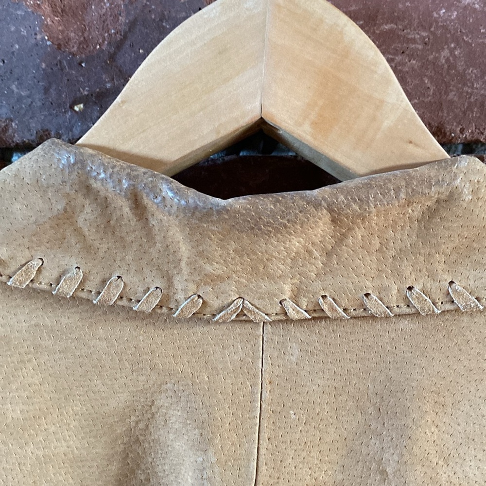 Rustic Leather Blazer - image 6